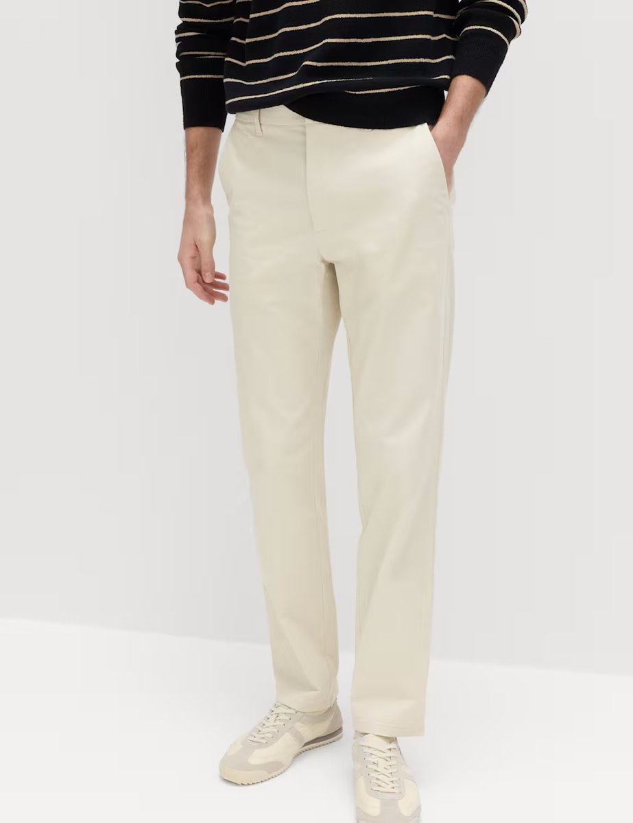 Marks & Spencer M&S Regular Fit Stretch Chinos Ecru - 3