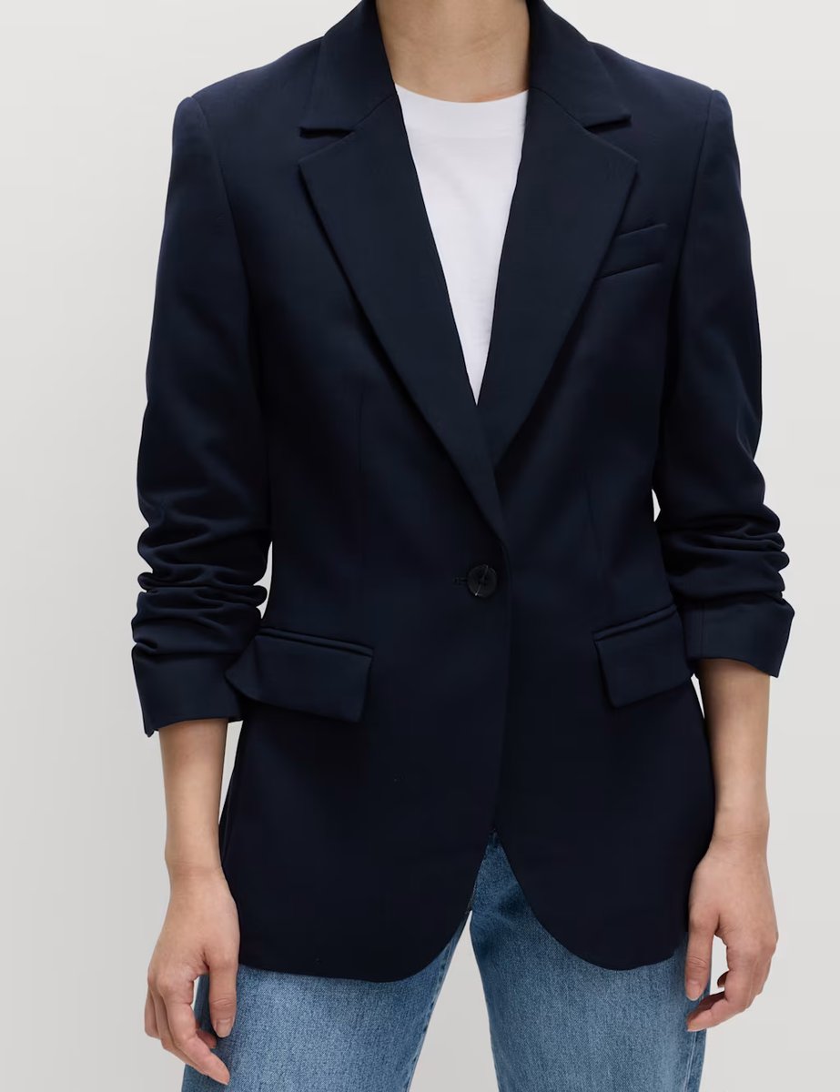 Marks & Spencer M&S Single Breasted Blazer Dark Navy - 2
