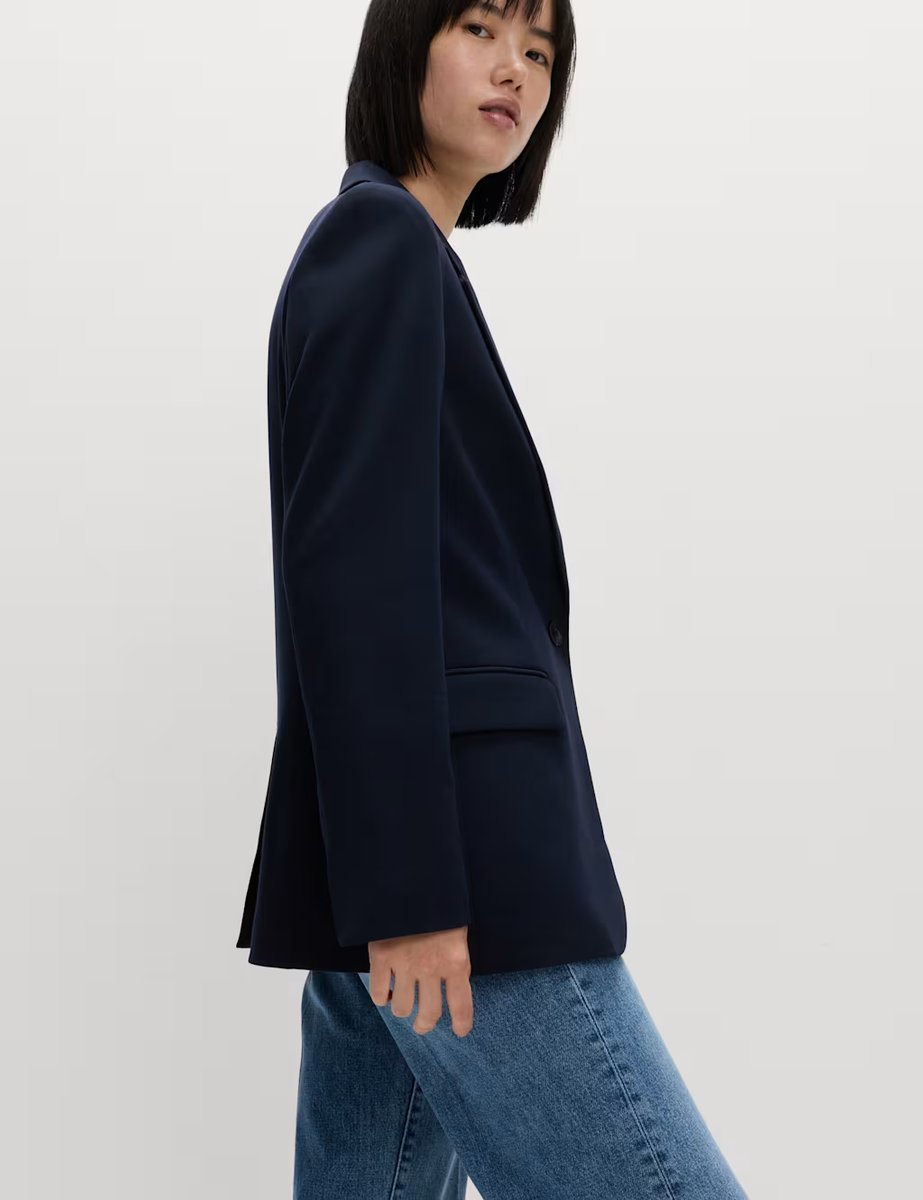 Marks & Spencer M&S Single Breasted Blazer Dark Navy - 4