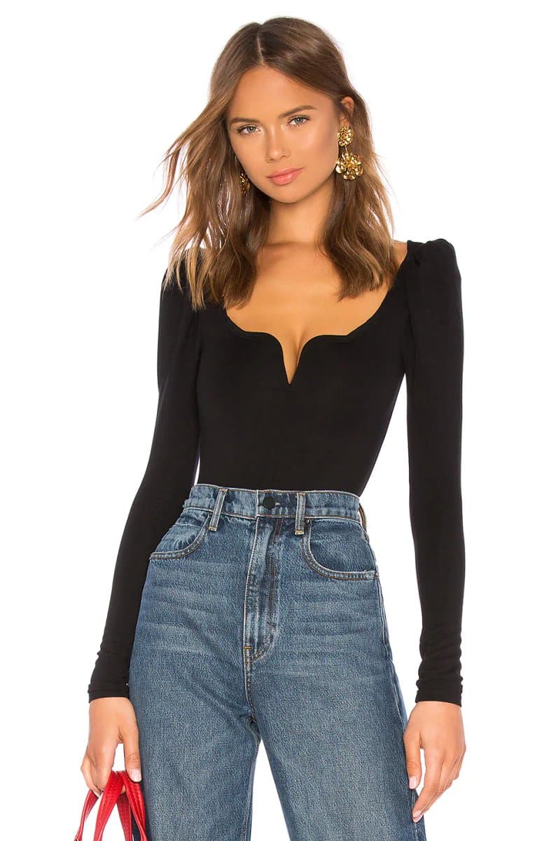 revolve Revolve Sweetheart Bodysuit in Black