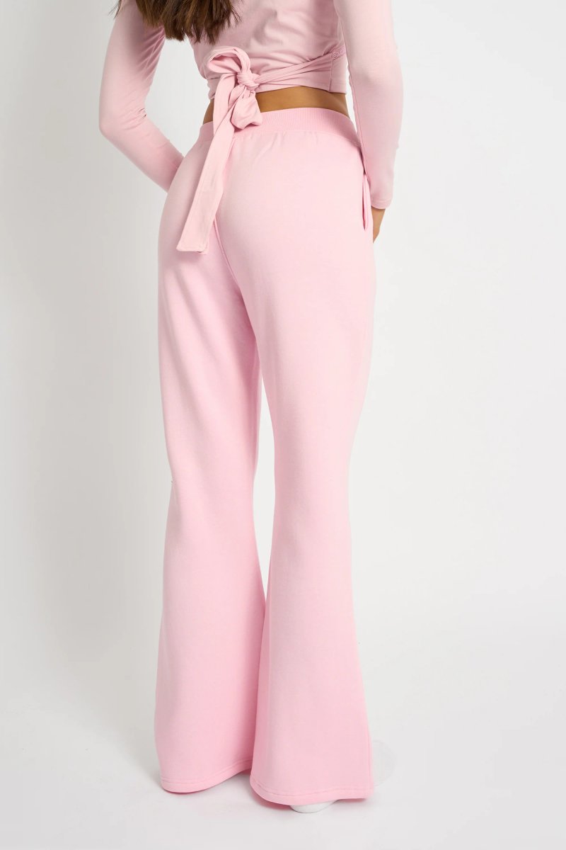 Kaiia Kaiia Bow Detail Wide Leg Joggers Pink - 3