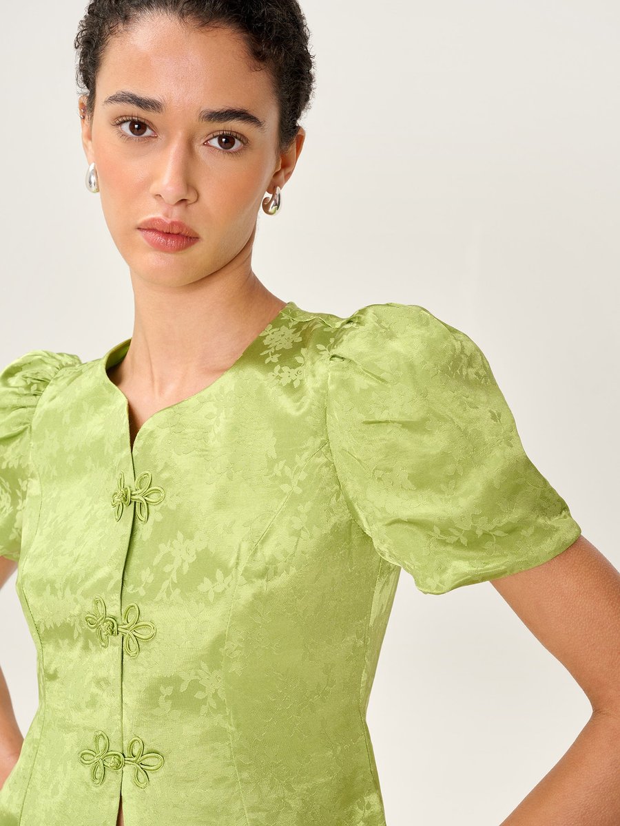 OMNES Lorelai Blouse in Lima Bean - 1