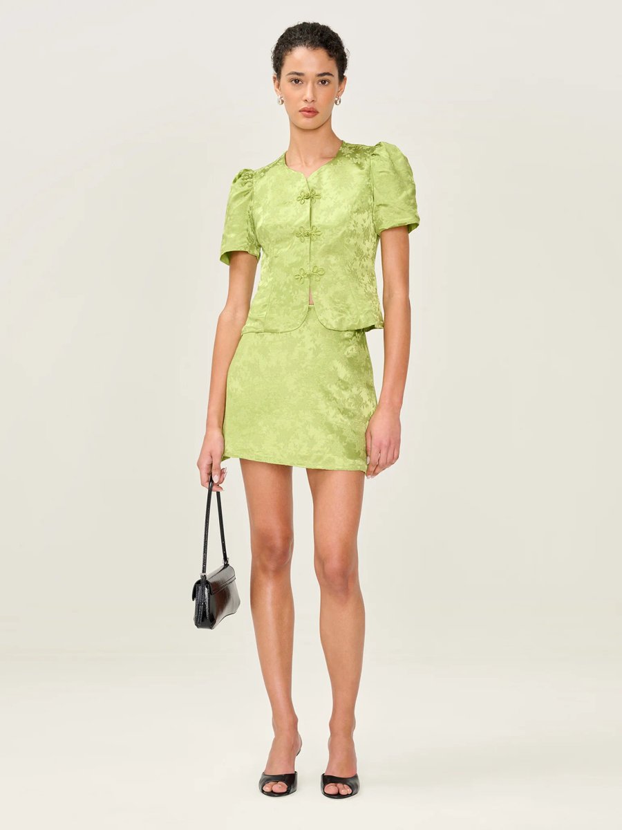 OMNES Lorelai Blouse in Lima Bean - 2