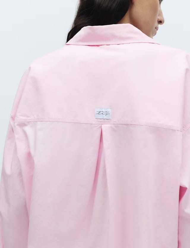 Marks & Spencer M&S Pure Cotton Cropped Pyjama Shirt Pink - 3