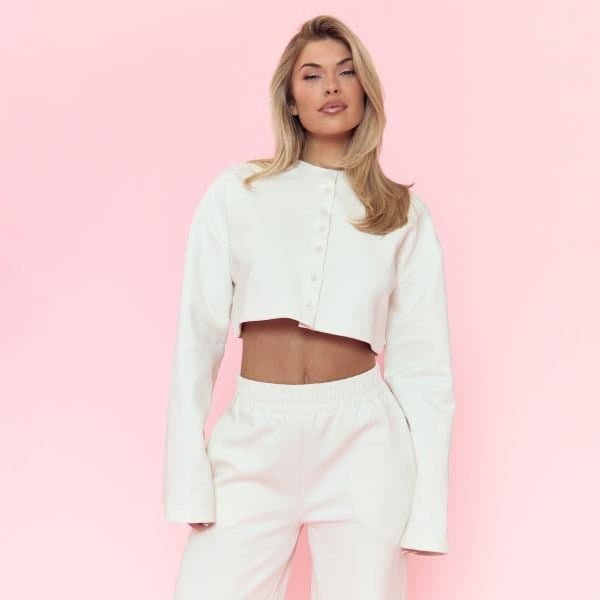 EGO EGO Cream Boxy Crop Top