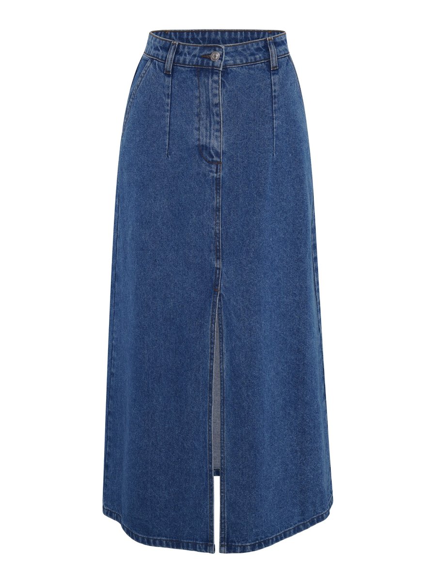 OMNES Olive Denim Skirt - 4