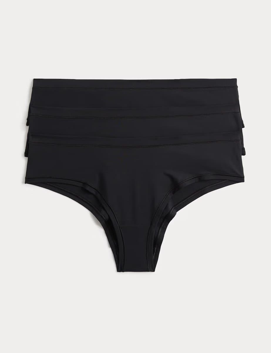 Marks & Spencer M&S 3 Pack Flexifit™ Modal Rich Hipster Knickers Black