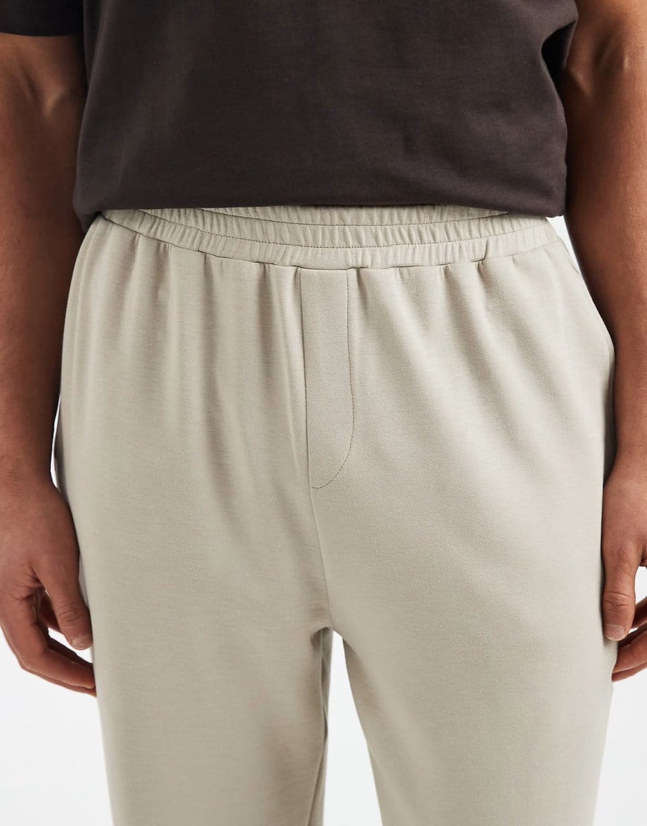 ASOS ASOS DESIGN co-ord tapered trousers in beige - 4