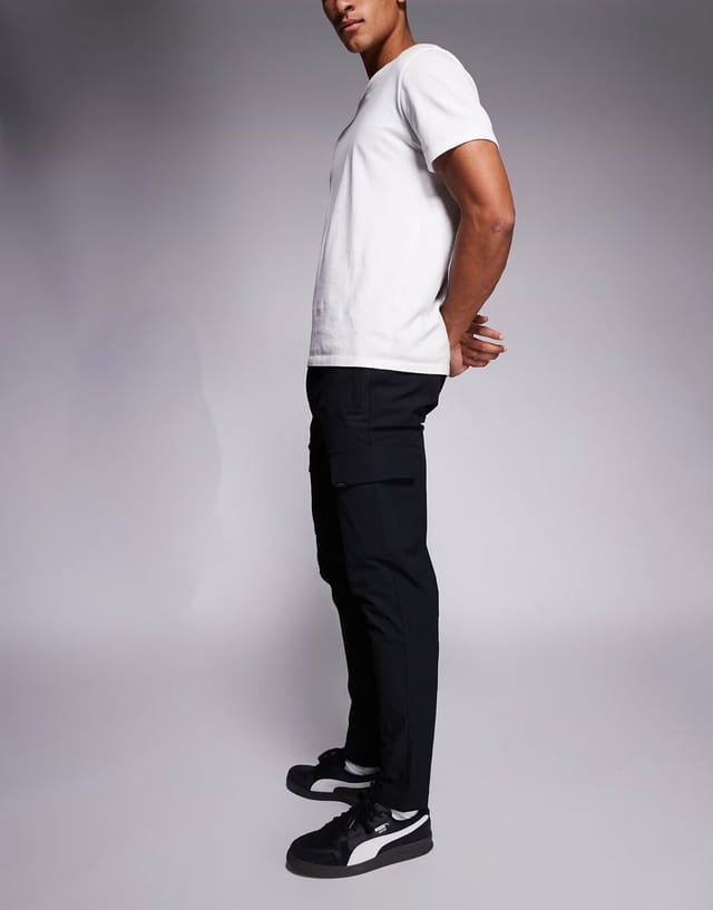 ASOS River Island skinny cargo trouser in black - 3