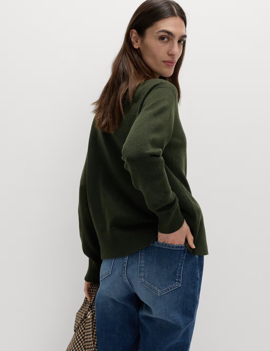 Marks & Spencer M&S Air-Yarn Crew Neck Jumper Holly - 4