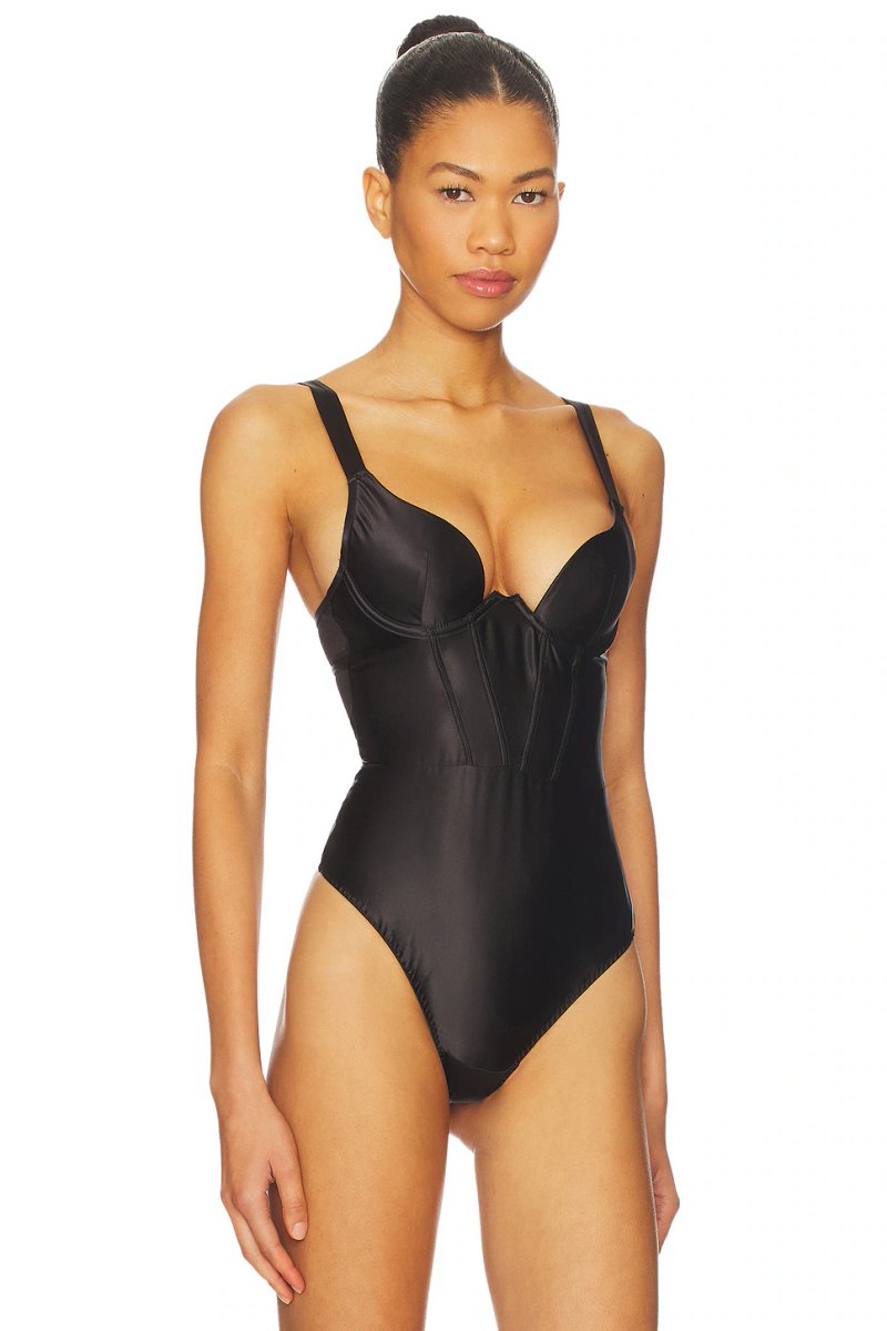 revolve Verona Luxury Satin Wired Push-up Bodysuit - 3