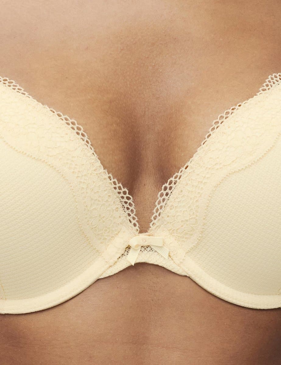 Marks & Spencer M&S 2 Pack Jasmine Lace Wired Push Up Bras (A-E) Dark Cream