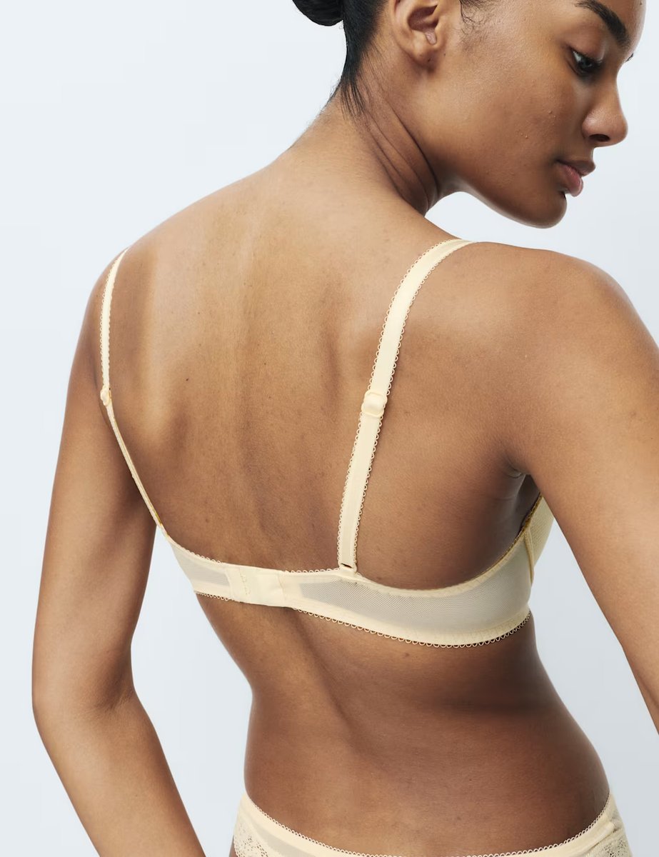 Marks & Spencer M&S 2 Pack Jasmine Lace Wired Push Up Bras (A-E) Dark Cream - 2