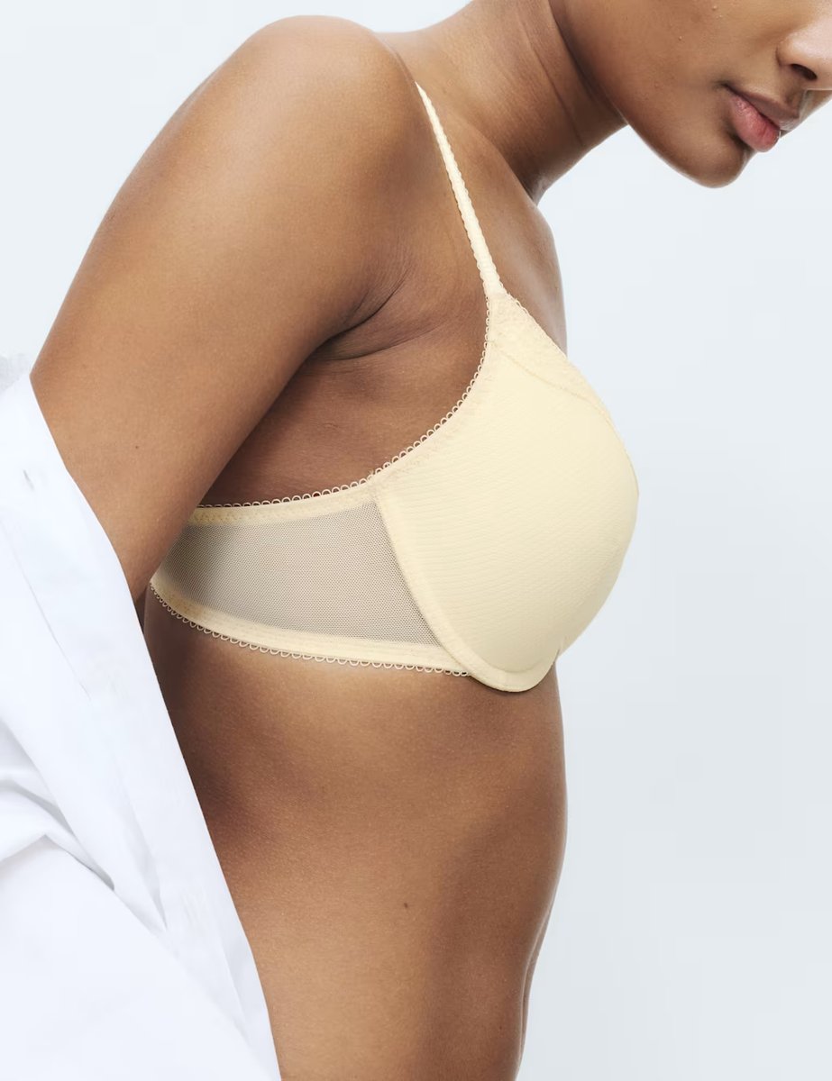 Marks & Spencer M&S 2 Pack Jasmine Lace Wired Push Up Bras (A-E) Dark Cream - 3