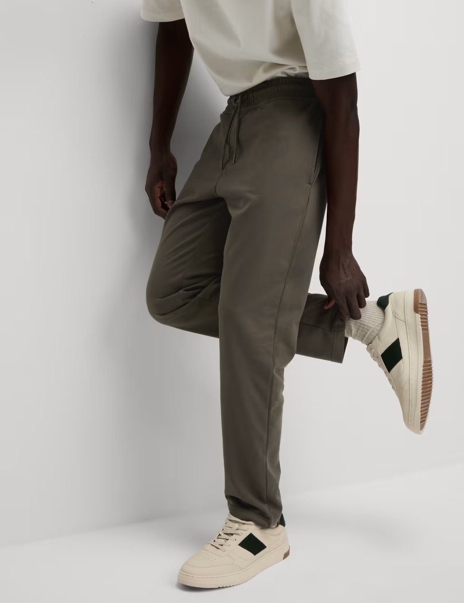 Marks & Spencer M&S Cotton Rich Straight Leg Joggers Medium Brown - 2