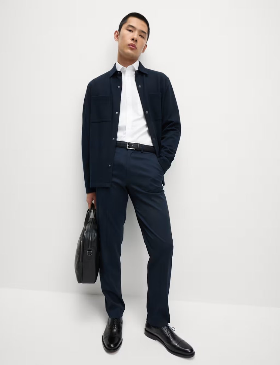 Marks & Spencer M&S 3 Pack Regular Fit Easy Iron Short Sleeve Shirts White - 3