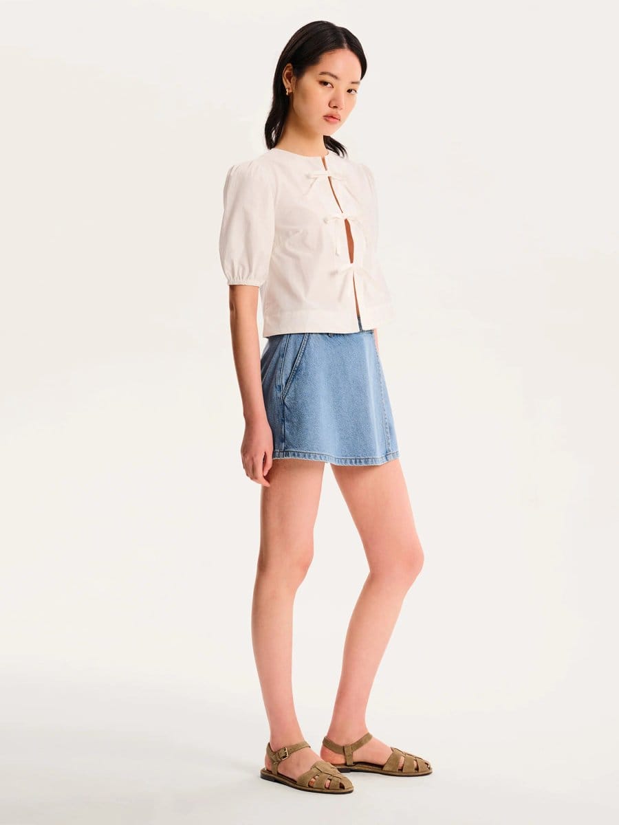 OMNES Parker Short  in Light Wash - 4