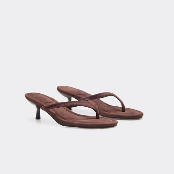 EGO EGO Camille Brown Suede High Heel Sandals