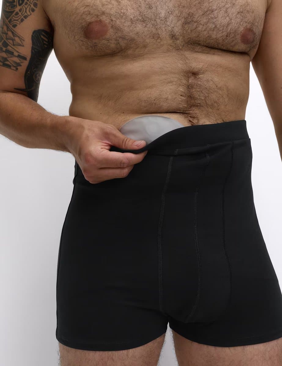 Marks & Spencer M&S 3 Pack Cotton Rich Stoma Trunks Black