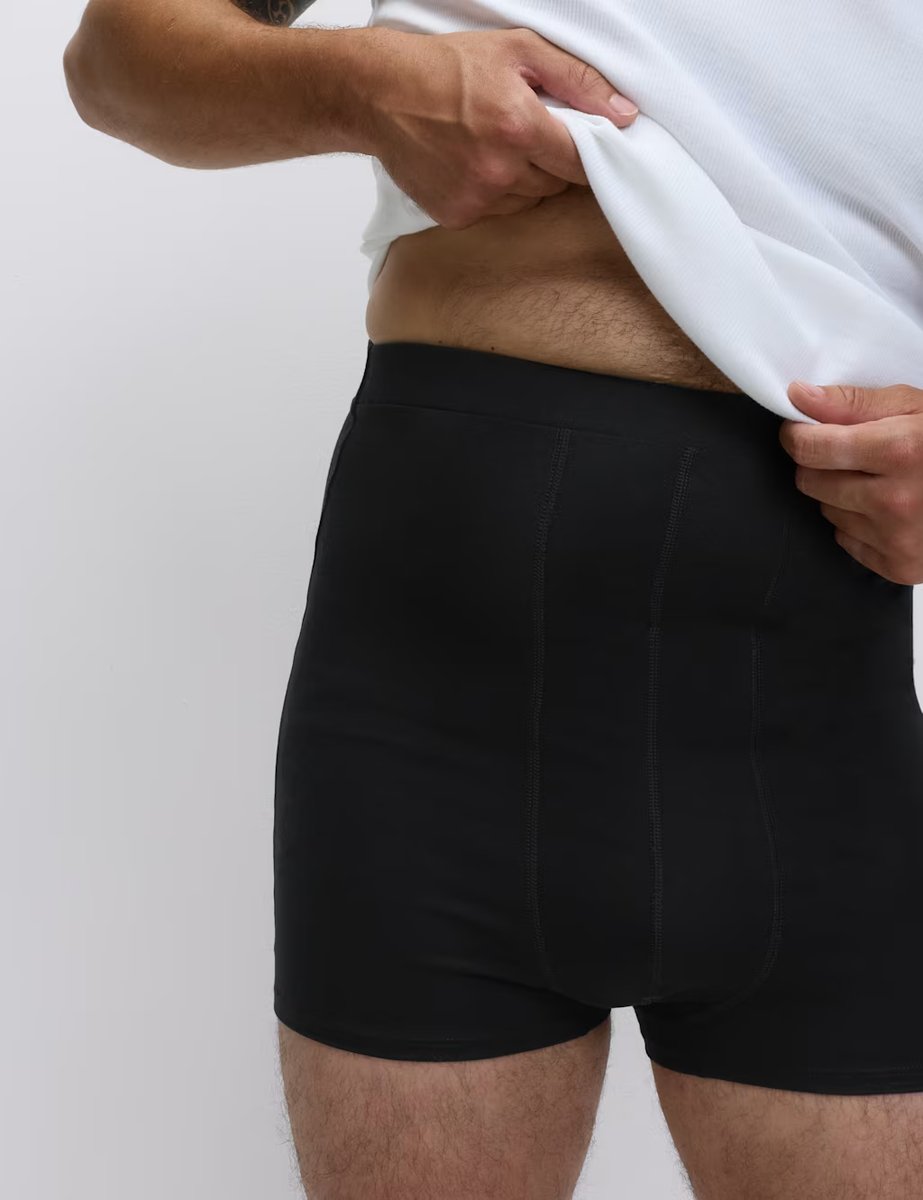 Marks & Spencer M&S 3 Pack Cotton Rich Stoma Trunks Black - 3