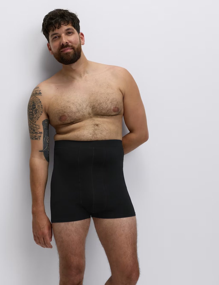 Marks & Spencer M&S 3 Pack Cotton Rich Stoma Trunks Black - 4