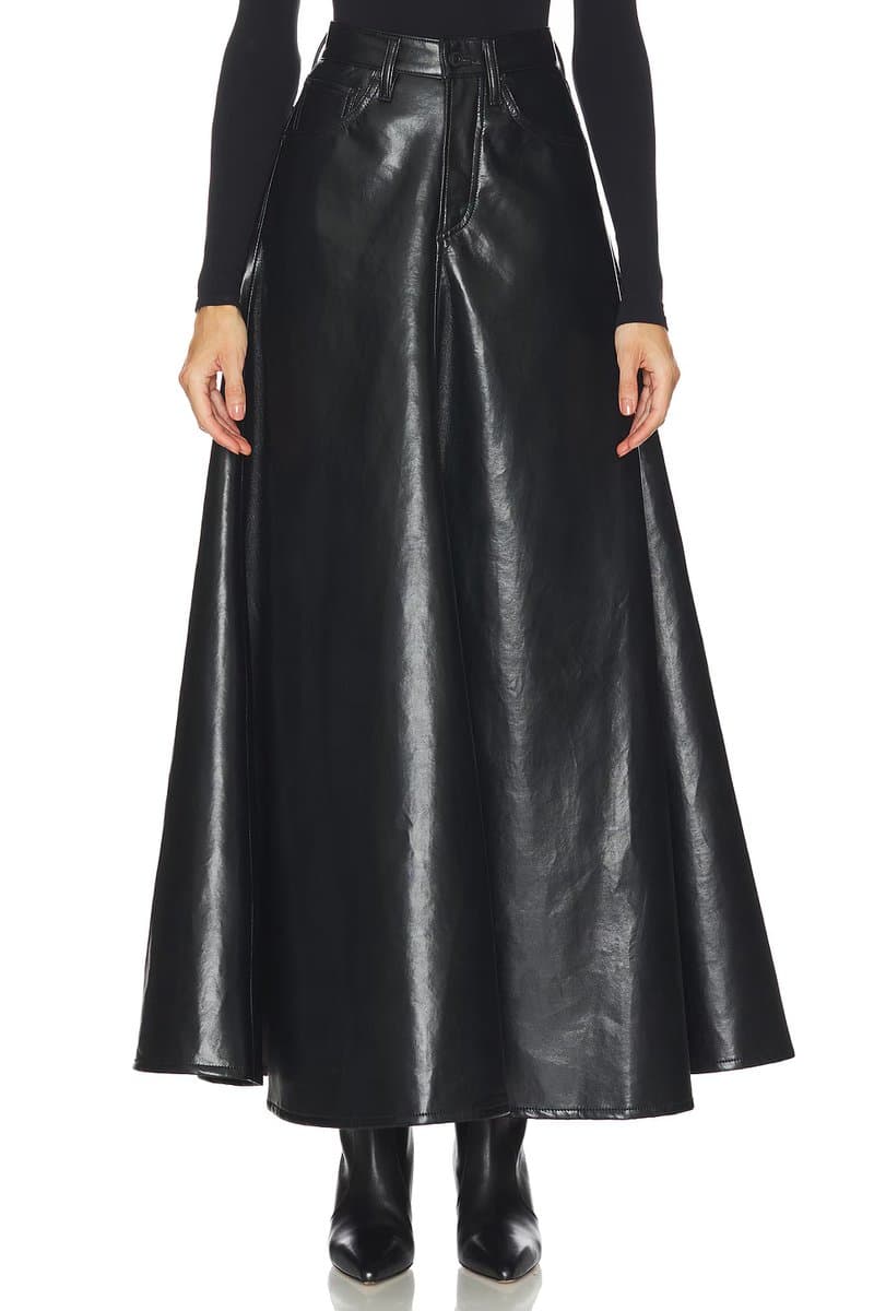 revolve AGOLDE Detox Leather Skirt in Detox