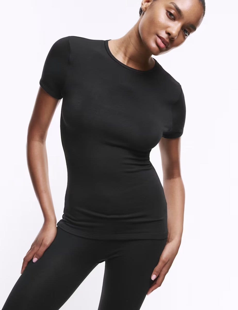 Marks & Spencer M&S Heatgen™ Medium Short Sleeve Thermal Top Black - 4
