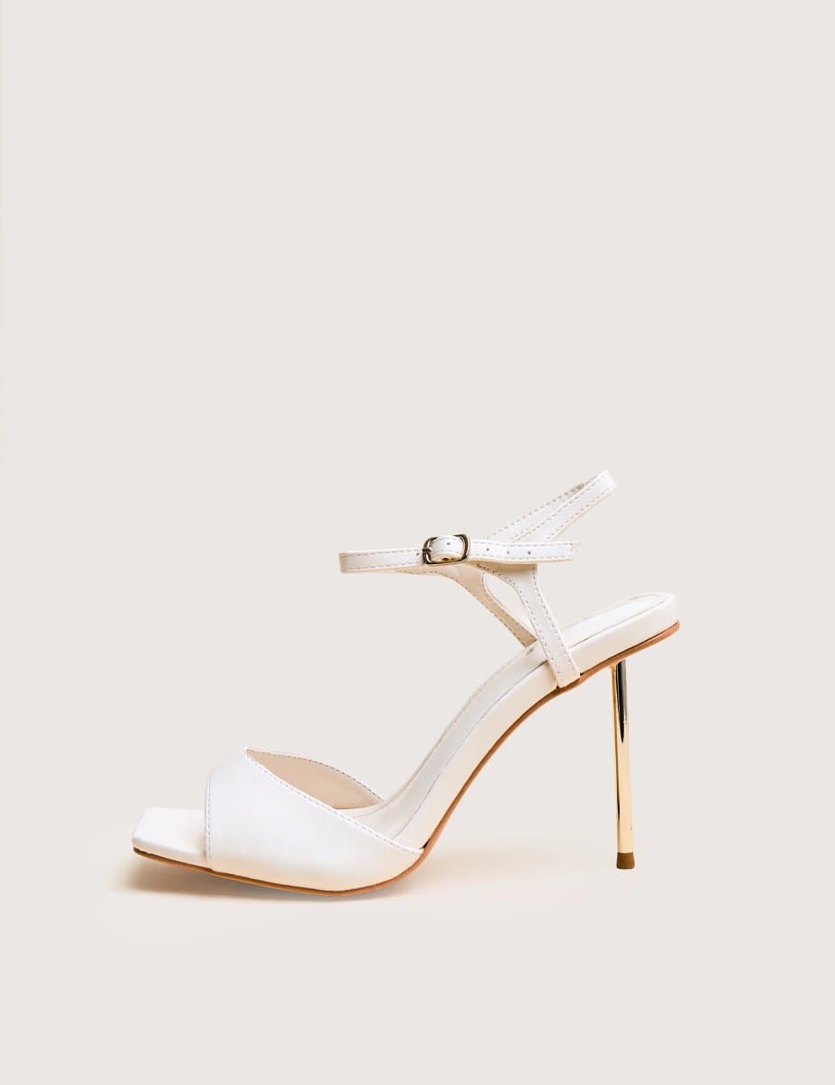 Public Desire Public Desire Cream & Gold Stiletto High Heels