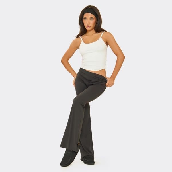 EGO YOGA FLARE TROUSER IN BLACK, Women's Size UK 6 - 2