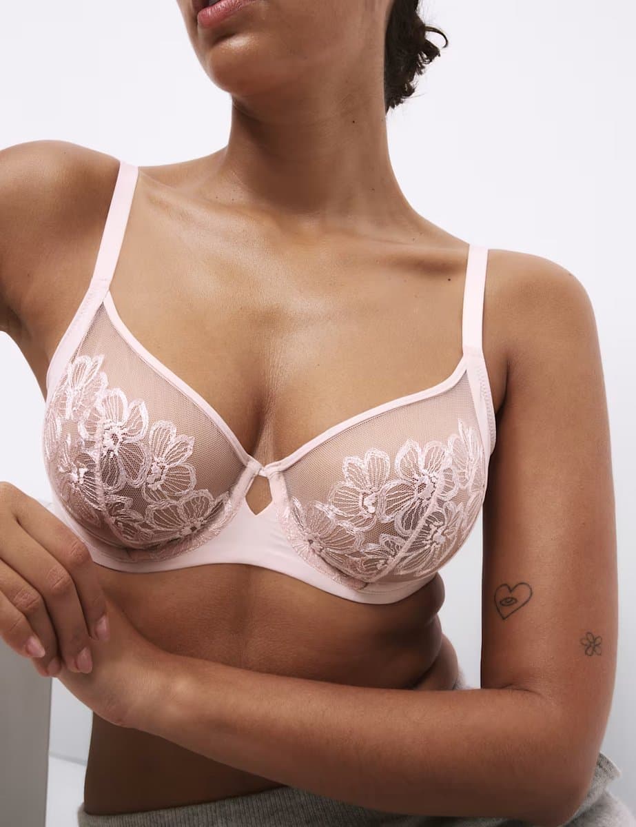 Marks & Spencer M&S Embrace Embroidered Wired Full Cup Bra A-E Soft Pink