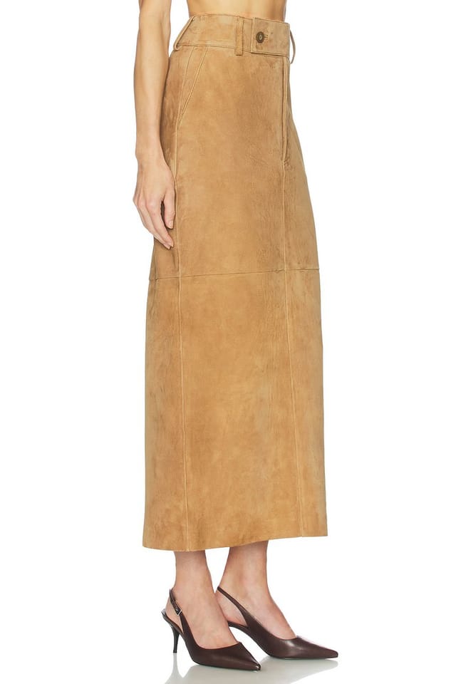revolve Suede Column Skirt - 3