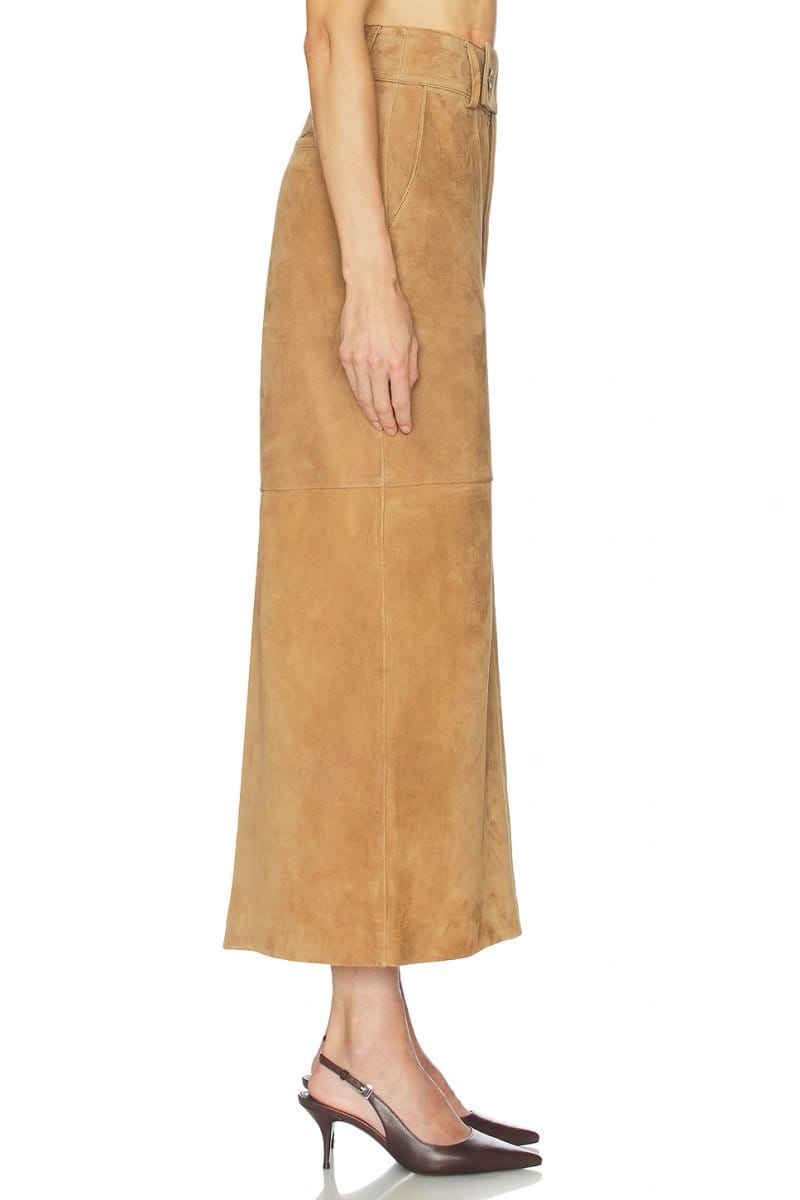 revolve Suede Column Skirt - 4