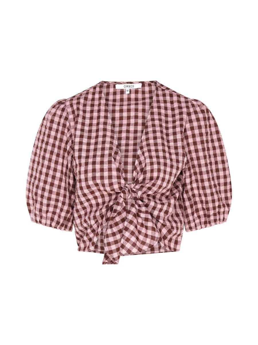 OMNES Karina Gingham Top - 4