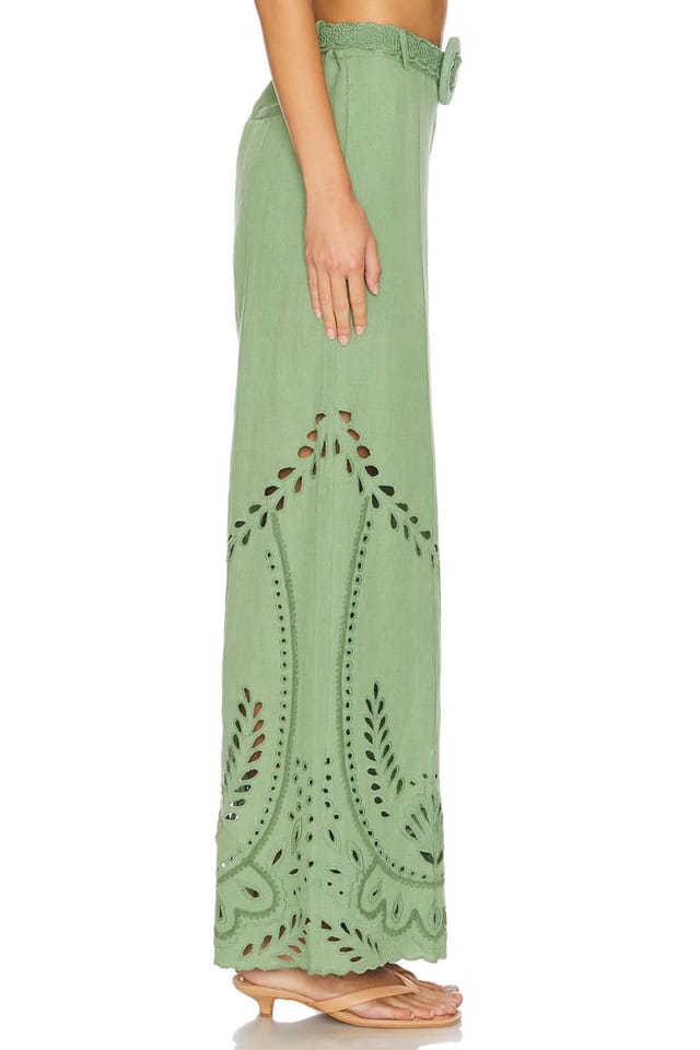 revolve Flared Pants With Buckle Belt - 3