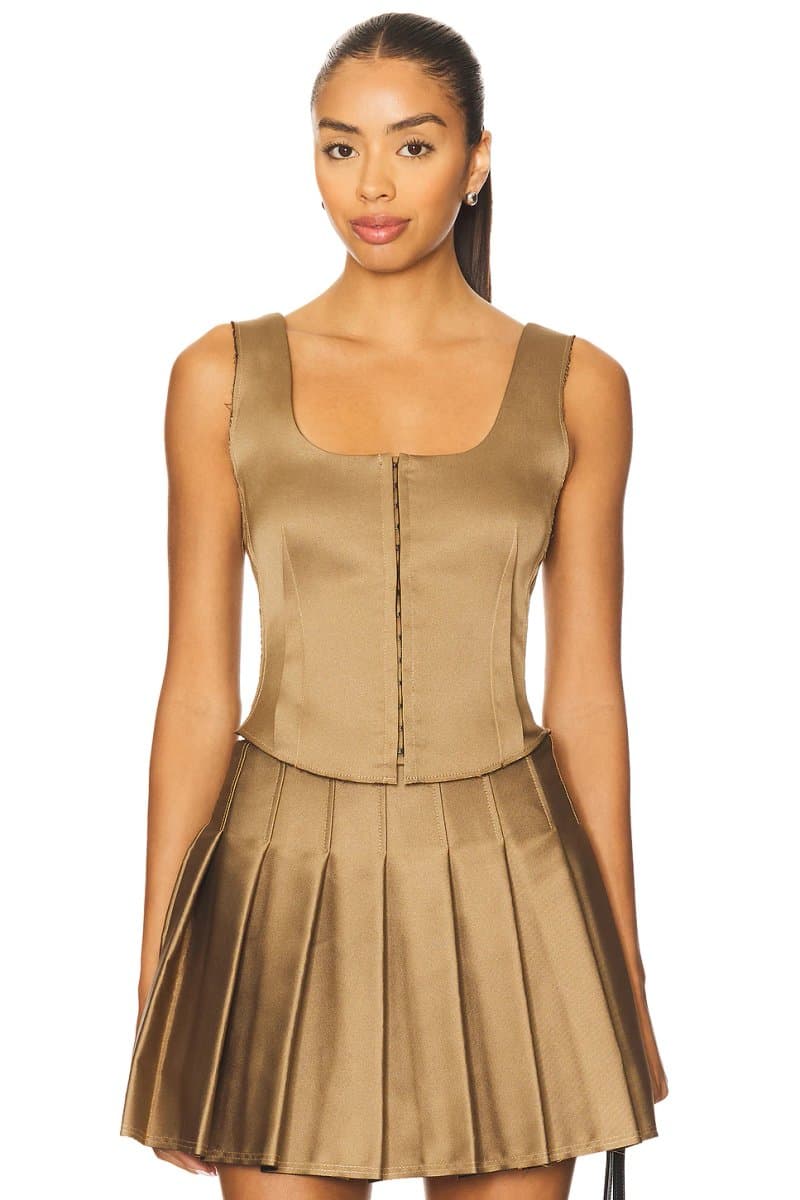revolve Revolve Carly Top with Bronze Multi Satin