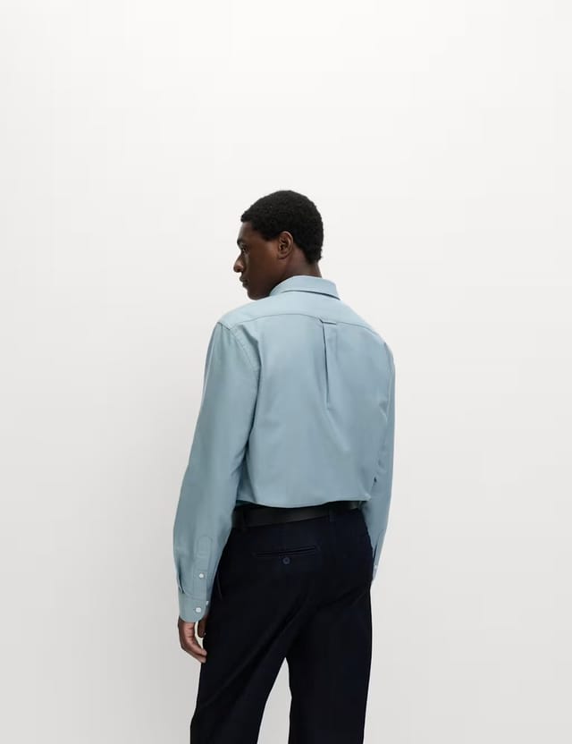 Marks & Spencer M&S Pure Cotton Ultimate Oxford Shirt Dark Slate - 2