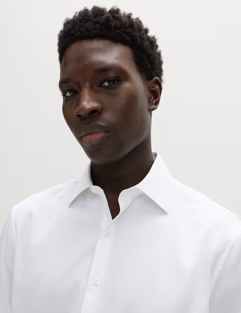 Marks & Spencer M&S Regular Fit Pure Cotton Shirt White - 3