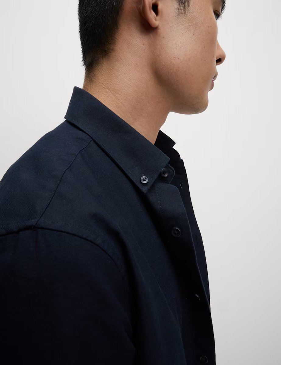 Marks & Spencer M&S Ultimate 2 Pack Regular Fit Pure Cotton Oxford Shirts Navy Mix - 3