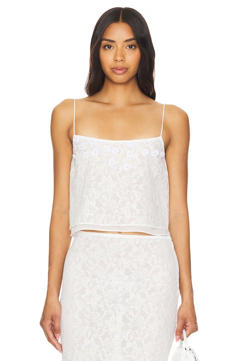 revolve Revolve Heather Tank in White