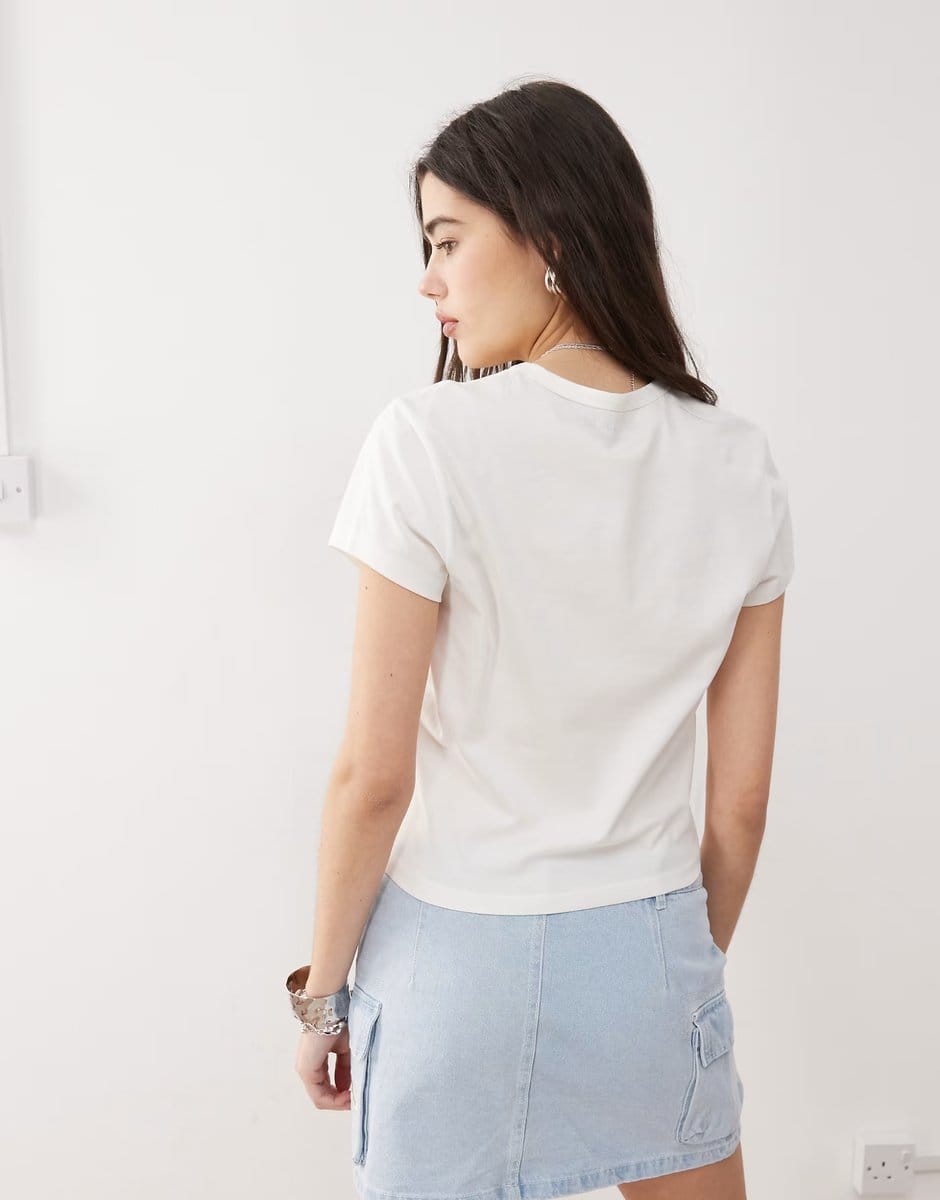 ASOS Karl Kani retro denim cargo skirt in bleached wash blue - 4