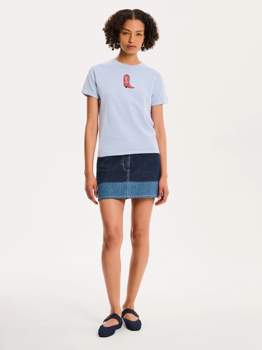 OMNES Benny Skirt in Dark Wash