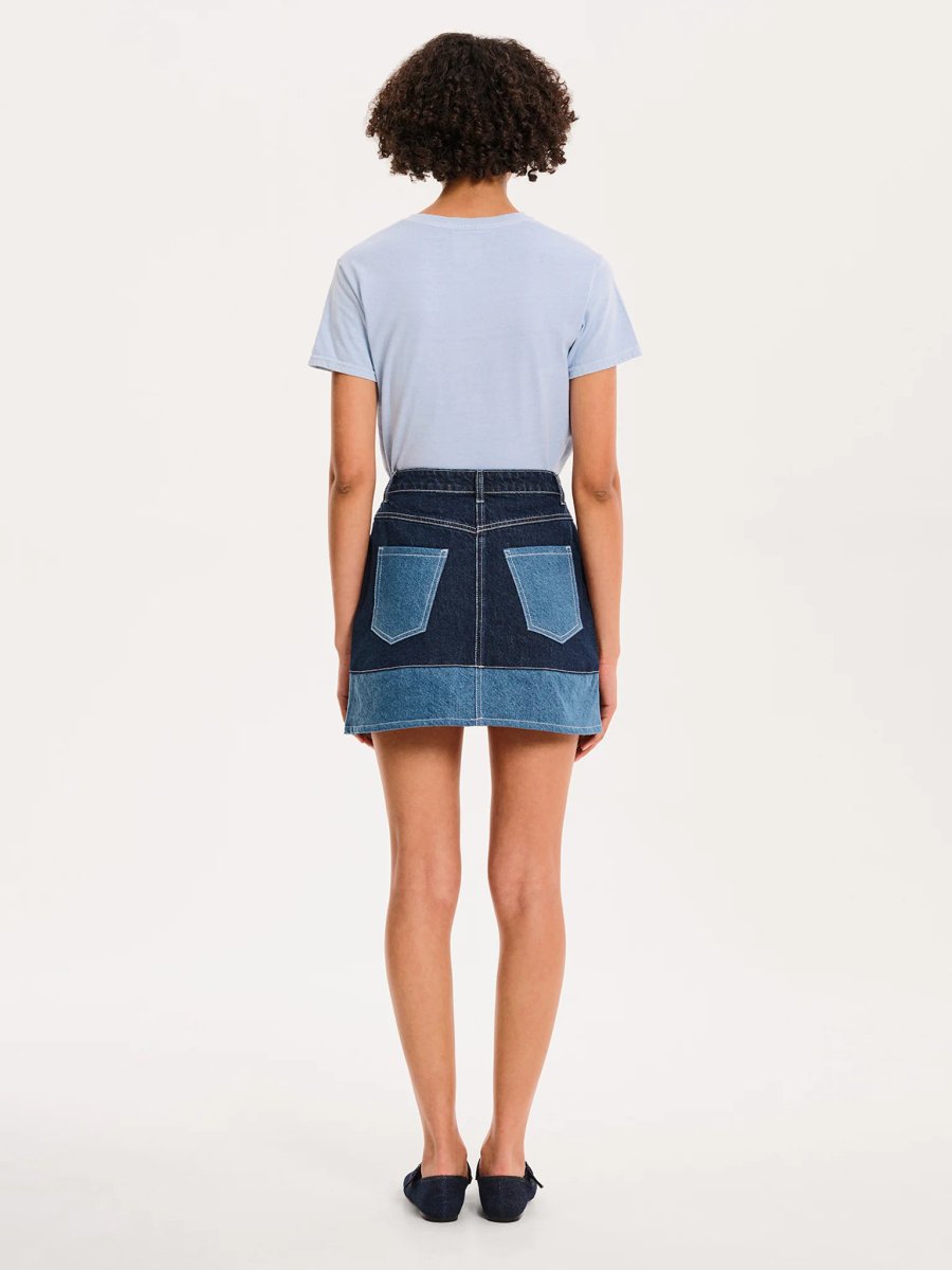 OMNES Benny Skirt in Dark Wash - 4