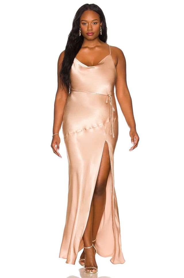 revolve La Lune Bias Cowl Maxi Dress - 3