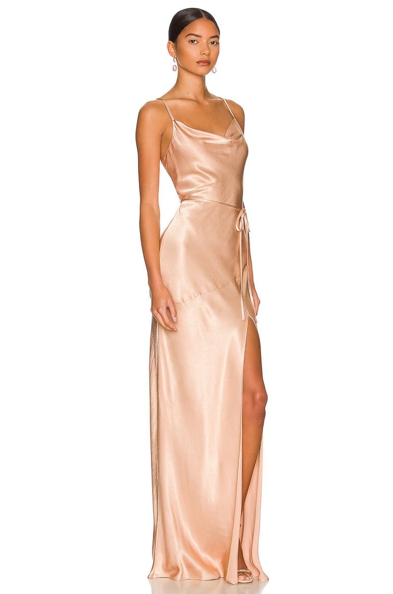 revolve La Lune Bias Cowl Maxi Dress - 4