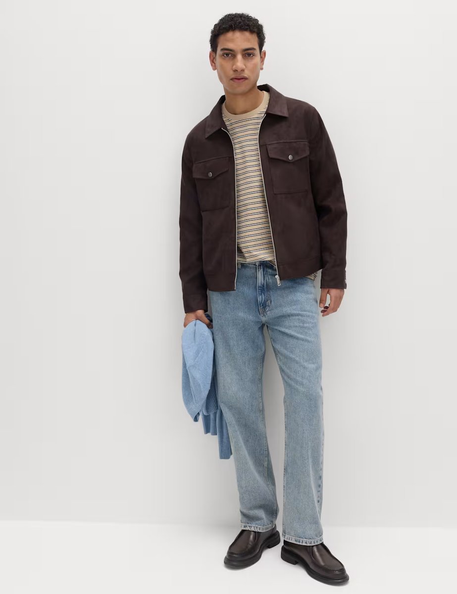 Marks & Spencer M&S Relaxed Fit Cotton Rich Stripe T-Shirt Sand - 3