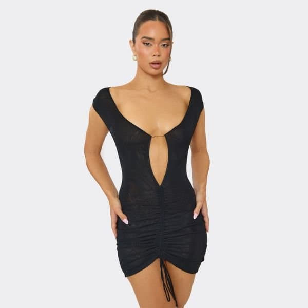 EGO EGO Off-the-Shoulder Cut-Out Mini Dress