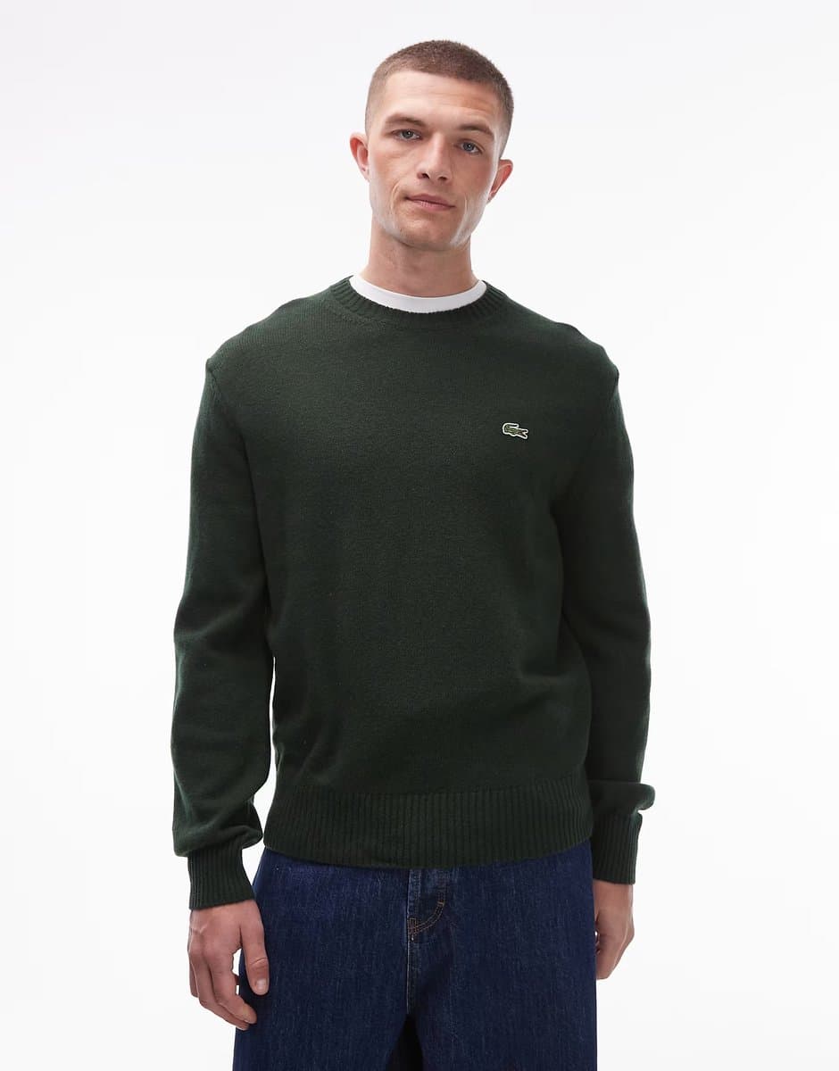 ASOS Lacoste crew neck jumper in green