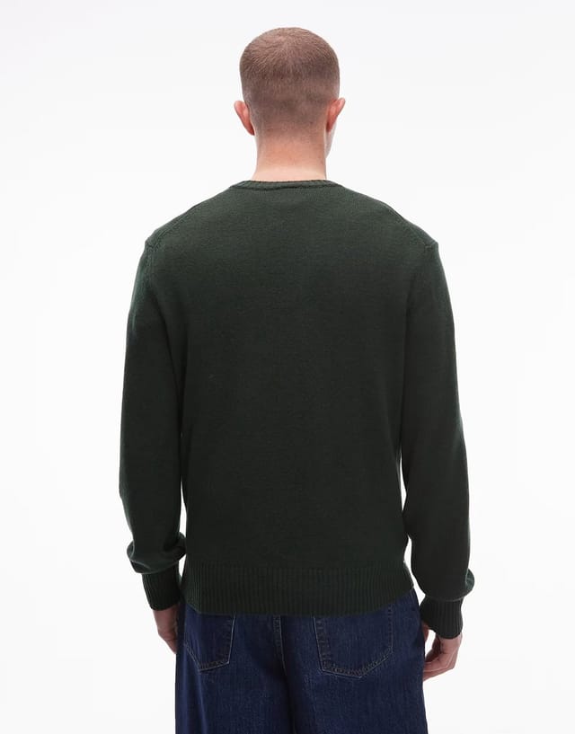 ASOS Lacoste crew neck jumper in green - 3