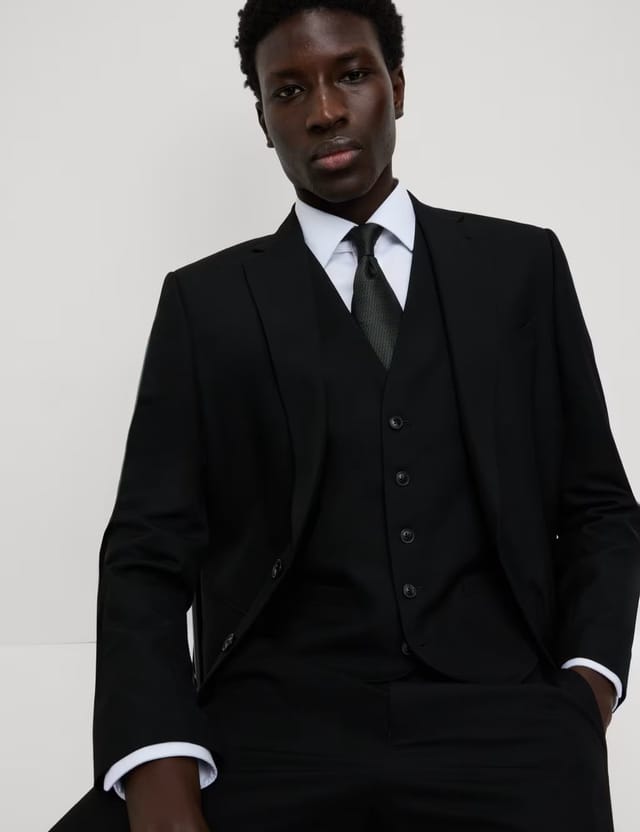 Marks & Spencer M&S Regular Fit Machine Washable Waistcoat Black - 3