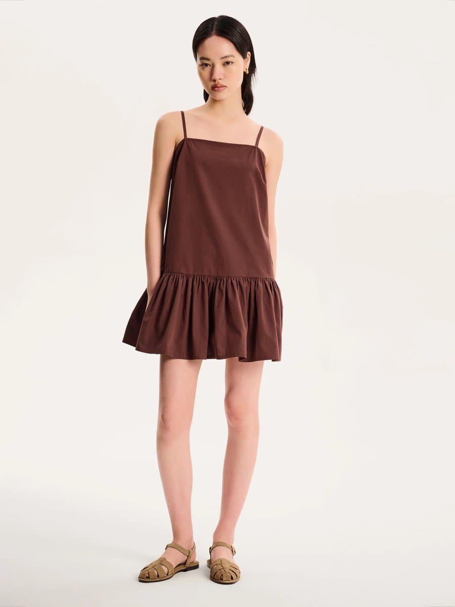 OMNES Meryl Dress in Chocolate
